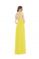 Yellow Soft Chiffon Spaghetti Straps Long Sleeveless Semi Formal Evening Dress / Bridesmaid Dress Norwich
