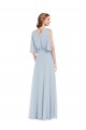 Soft Chiffon V-Neck Long Half Sleeves Evening Gown / Bridesmaid Dress Norwich