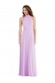 Low Back Soft Chiffon Halter Neck Long Sleeveless Semi Formal Evening Dress / Bridesmaid Dress Norwich