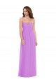 Low Back Violet Soft Chiffon Sweetheart Long Sleeveless Semi Formal Evening Dress / Bridesmaid Dress Norwich