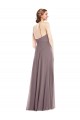 Low Back Soft Chiffon Halter Neck Long Sleeveless Formal Evening Gown / Bridesmaid Dress Norwich