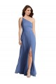 Windsor Blue Soft Chiffon One Shoulder Long Sleeveless Formal Evening Gown / Bridesmaid Dress Norwich