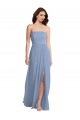 Soft Chiffon Strapless Long Sleeveless Semi Formal Evening Dress / Bridesmaid Dress Norwich