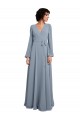 Soft Chiffon V-Neck Long Long Sleeves Bridesmaid Dress / Formal Dress Norwich