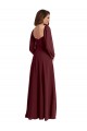 Chiffon Square Neck Long Long Sleeves Bridesmaid Dress / Evening Dress Norwich
