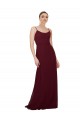 Keyhole Back Soft Chiffon Scoop Neck Long Sleeveless Bridesmaid Dress Norwich