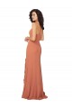 V-Back Soft Chiffon Square Neck Long Sleeveless Bridesmaid Dress Norwich