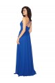 Open Back Royal Blue Soft Chiffon V-Neck Long Sleeveless Evening Dress / Bridesmaid Dress Norwich