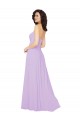 Low Back Lilac Chiffon Sweetheart Long Sleeveless Bridesmaid Dress / Evening Dress Norwich