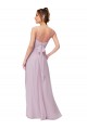 Pink Glow Soft Chiffon Sweetheart Long Sleeveless Bridesmaid Dress Norwich