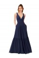 V-Back Chiffon V-Neck Long Full Length Sleeveless Evening Gowns / Bridesmaid Dress Norwich