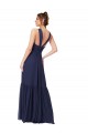 V-Back Chiffon V-Neck Long Full Length Sleeveless Evening Gowns / Bridesmaid Dress Norwich
