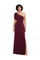 Burgundy Soft Chiffon One Shoulder Long Sleeveless Formal Evening Gown / Bridesmaid Dress Norwich