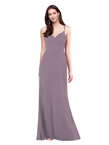 Open Back Soft Chiffon Sweetheart Long Sleeveless Formal Evening Gown / Bridesmaid Dress Norwich