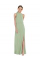 Soft Chiffon High Neck Long Sleeveless Semi Formal Evening Dress / Bridesmaid Dress Norwich