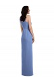 Keyhole Back Soft Chiffon Jewel Neck Long Sleeveless Bridesmaid Dress Norwich