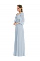 Soft Chiffon Off the Shoulder Long Puff Sleeves Formal Evening Gown / Bridesmaid Dress Norwich