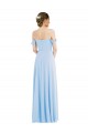 Soft Chiffon Off the Shoulder Long Sleeveless Formal Evening Gown / Bridesmaid Dress Norwich