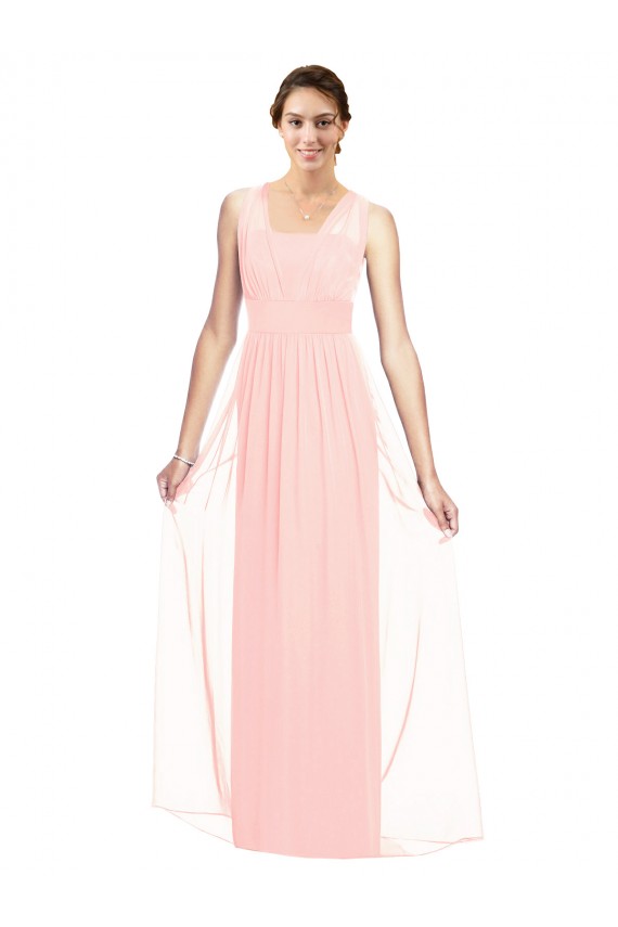Luxe Chiffon V-Neck Long Sleeveless Bridesmaid Dress Norwich