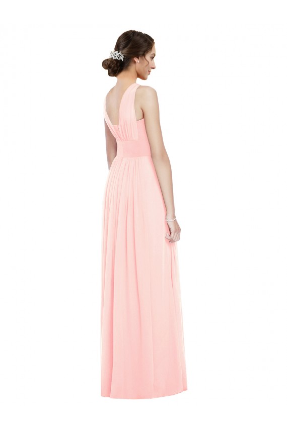 Luxe Chiffon V-Neck Long Sleeveless Bridesmaid Dress Norwich