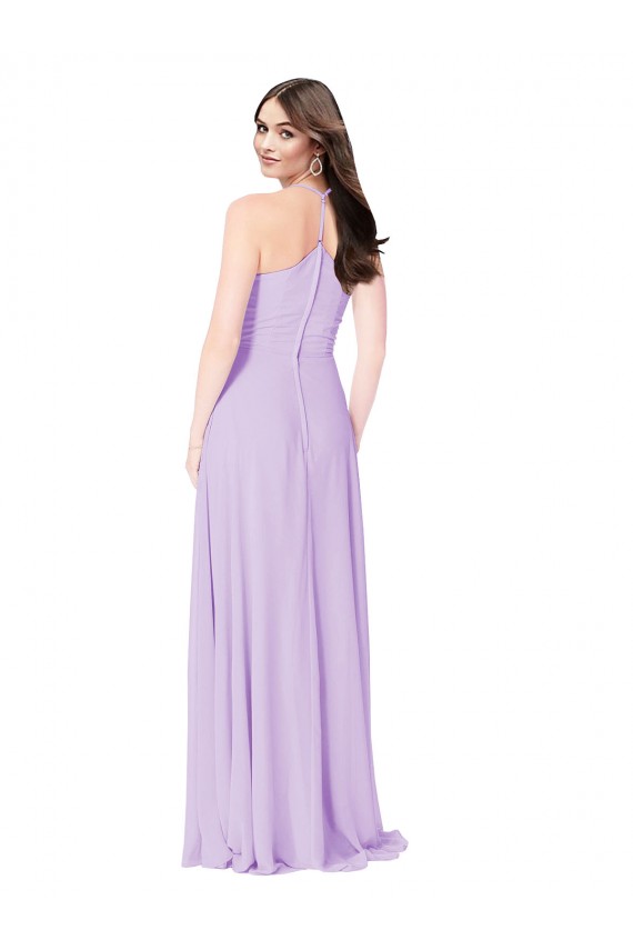 Saffron Soft Chiffon V-Neck Long Sleeveless Formal Dress / Bridesmaid Dress Norwich