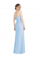Low Back Soft Chiffon Strapless Long Sleeveless Black Tie Evening Gown / Bridesmaid Dress Norwich