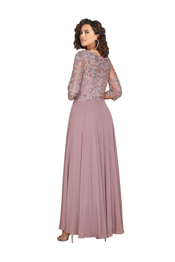 Soft Chiffon V-Neck Long Long Sleeves Prom Dress / Bridesmaid Dress Norwich