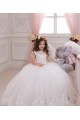 Tulle & Lace Bateau Neck Chapel Train Sleeveless Flower Girl Wedding Dress Norwich