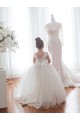 Tulle & Lace Bateau Neckline Chapel Train Sleeveless Flower Girl Dress Norwich