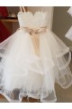 Tulle & Lace High Neck Long Sleeveless Flower Girl Wedding Dress Norwich