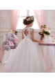 Keyhole Back Tulle & Lace High Neck Long Sleeveless Little Flower Girl Dresses Norwich