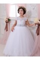 Tulle & Lace Sweetheart Chapel Train Cap Sleeves Flower Girl Dresses Norwich