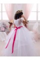 Tulle & Lace Sweetheart Short Sleeves Long Little Flower Girl Dress Norwich