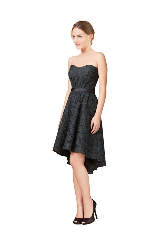 Lace Sweetheart Knee Length Sleeveless High Low Bridesmaid Dress Norwich