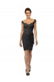 Soft Chiffon & Lace Off the Shoulder Knee Length Sleeveless Bridesmaid Dress Norwich
