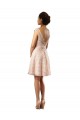 Soft Chiffon & Lace Bateau Neck Knee Length Cap Sleeves Bridesmaid Dress Norwich