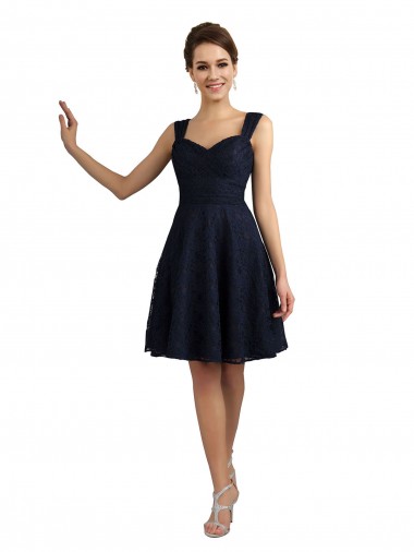 Lace Sweetheart Knee Length Sleeveless Bridesmaid Dresses Norwich