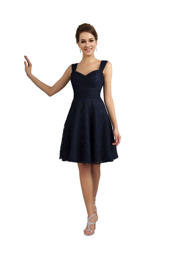 Lace Sweetheart Knee Length Sleeveless Bridesmaid Dresses Norwich