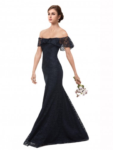 Lace Off the Shoulder Long Flutter Sleeves Prom Dress / Bridesmaid Dress Norwich