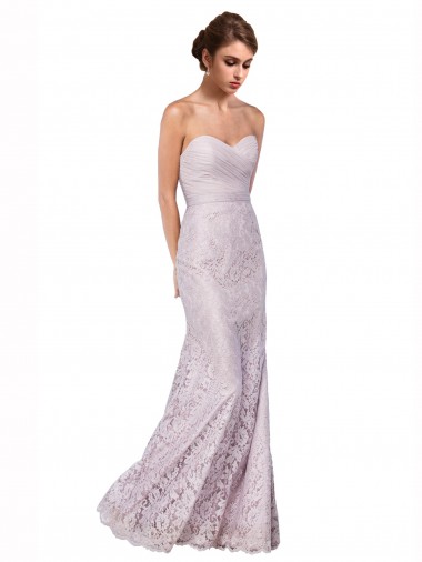 Lace Sweetheart Long Sleeveless Bridesmaid Dress / Evening Dress Norwich