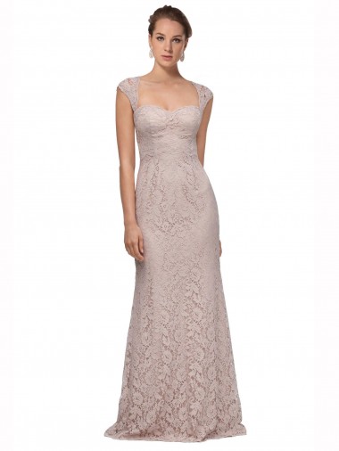 Lace Sweetheart Long Cap Sleeves Bridesmaid Dress / Formal Dress Norwich
