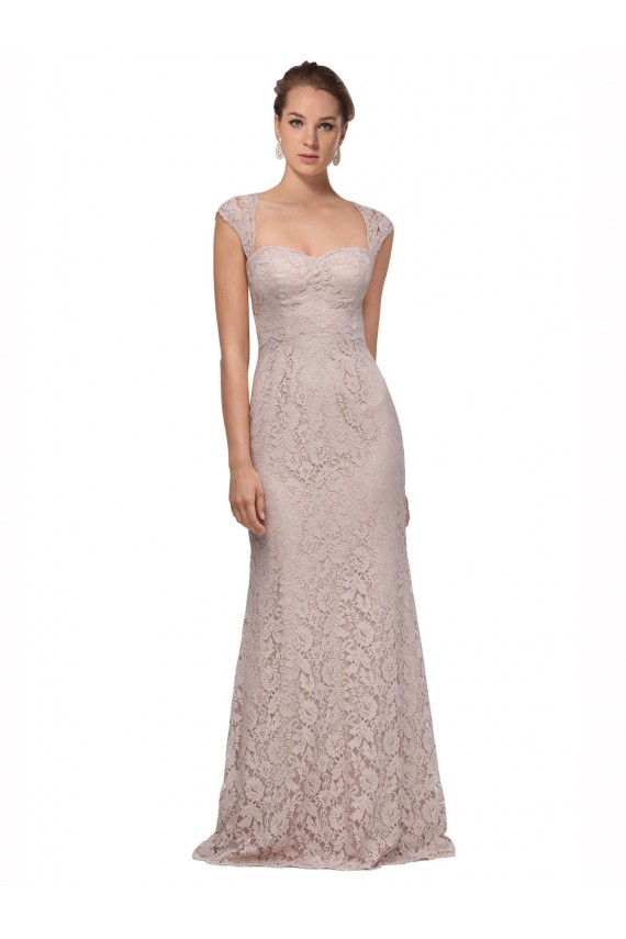 Lace Sweetheart Long Cap Sleeves Bridesmaid Dress / Formal Dress Norwich