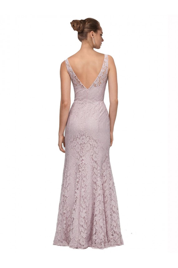 V-Back Lace V-Neck Long Sleeveless Formal Dress / Bridesmaid Dress Norwich