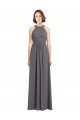 Soft Chiffon & Lace Halter Neck Long Sleeveless Bridesmaid Dress Norwich