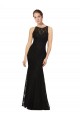 Open Back Lace Jewel Neck Long Sleeveless Bridesmaid Dress Norwich