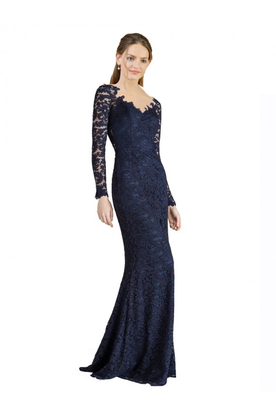 Keyhole Back Lace Sweetheart Long Long Sleeves Prom Dress / Bridesmaid Dress Norwich