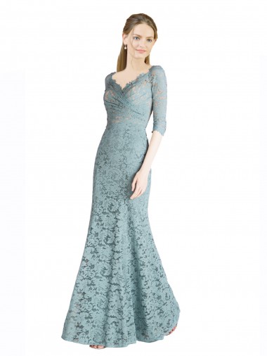 Lace Sweetheart Long Half Sleeves Prom Dress / Bridesmaid Dress Norwich
