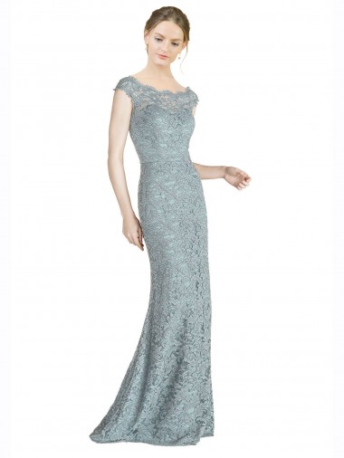 Lace Off the Shoulder Long Cap Sleeves Prom Dress / Bridesmaid Dress Norwich