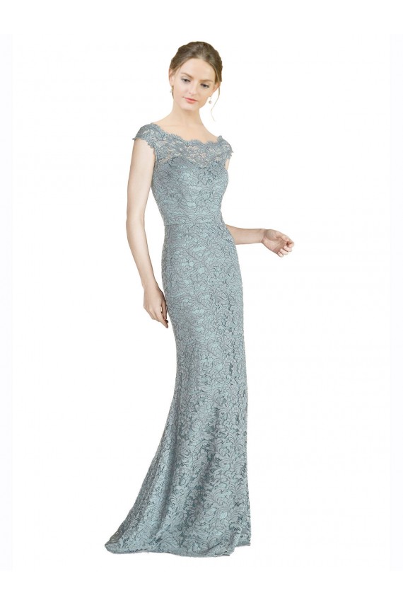 Lace Off the Shoulder Long Cap Sleeves Prom Dress / Bridesmaid Dress Norwich