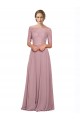 Soft Chiffon & Lace Off the Shoulder Short Sleeves Long Prom Dress / Bridesmaid Dress Norwich